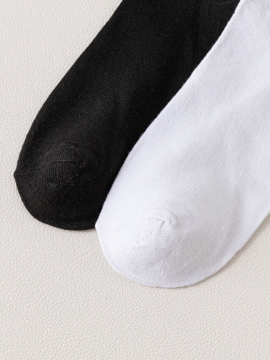 20pairs/Pack Women's Basic Black & White Boat Socks, Suitable For Business And Casual Wear, Thin Socks Set, Daily Use