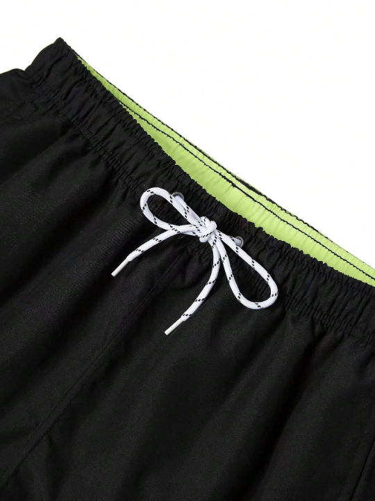 Manfinity Swimmode Men Drawstring Waist Swim Trunks