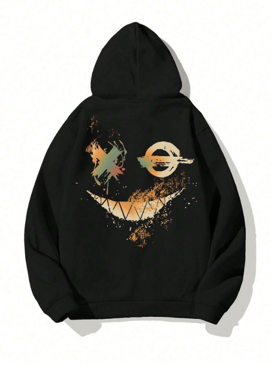 Manfinity EMRG Men Cartoon Graphic Drawstring Hoodie