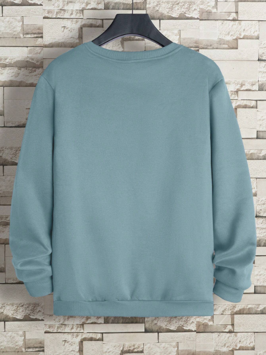 Men Solid Thermal Lined Sweatshirt