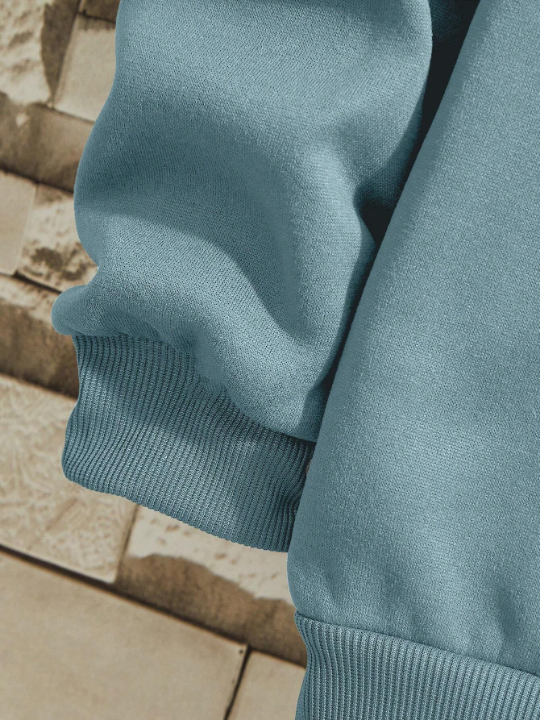 Men Solid Thermal Lined Sweatshirt