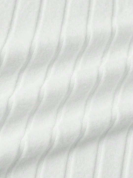 Manfinity Homme Men Mock Neck Ribbed Knit Tee