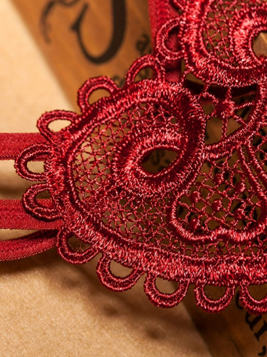 Vintage Pearl & Heart Decor T-back Panties For Women, Sexy Low Rise G-string With Beaded Detail