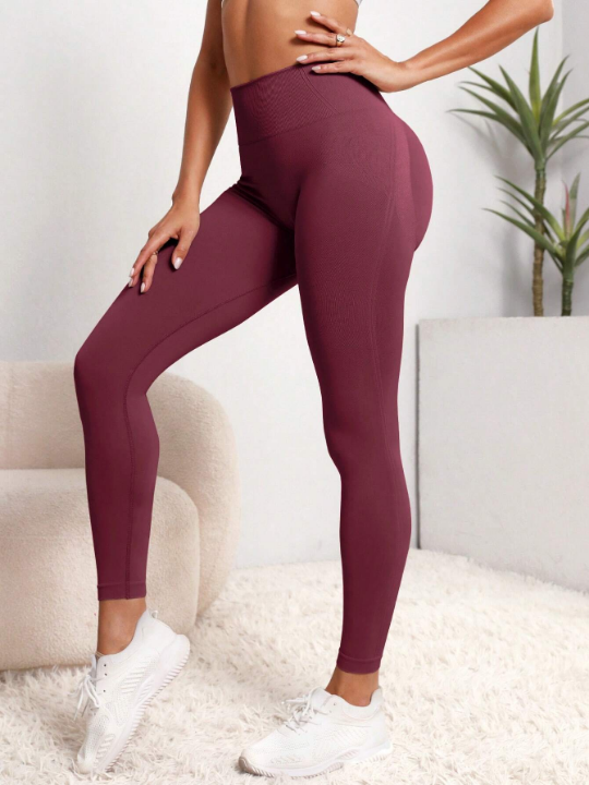 Seamless Wide Waistband Sports Leggings