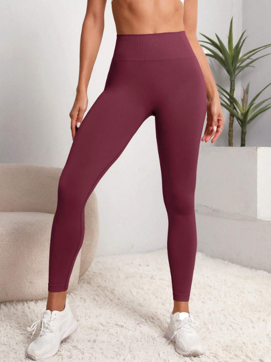 Seamless Wide Waistband Sports Leggings