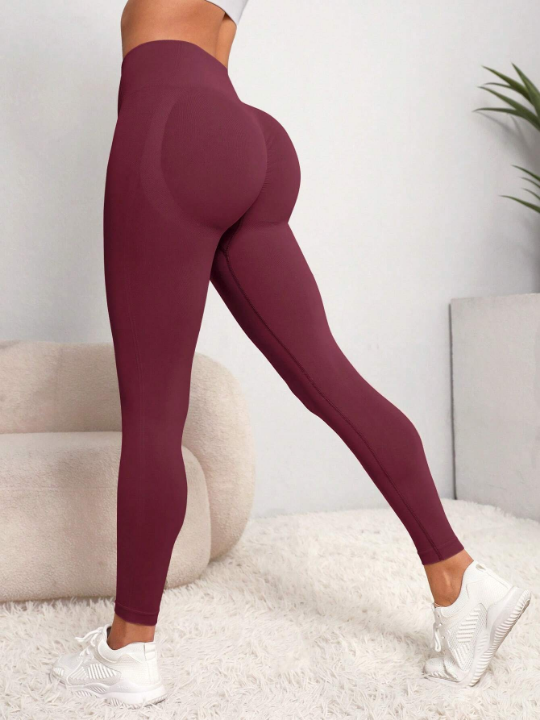 Seamless Wide Waistband Sports Leggings