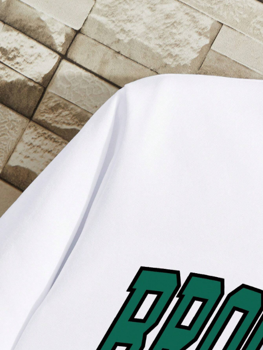 Men Letter Graphic Thermal Lined Sweatshirt