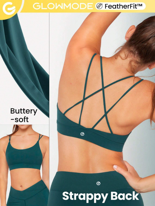 GLOWMODE FeatherFit Strappy Back Sports Bra