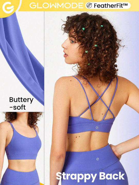 GLOWMODE FeatherFit Strappy Back Sports Bra