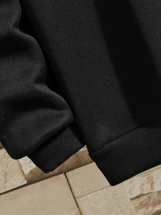 Men Letter Graphic Thermal Lined Sweatshirt