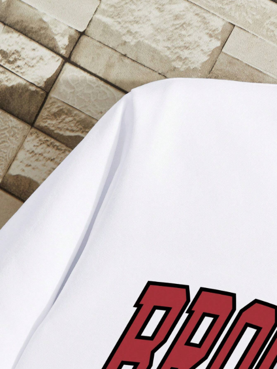 Men Letter Graphic Thermal Lined Sweatshirt