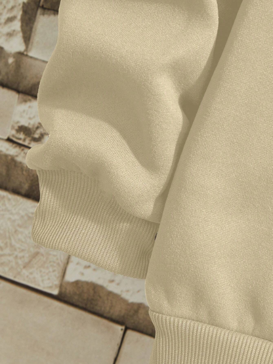 Men Solid Round Neck Sweatshirt Without Necklace