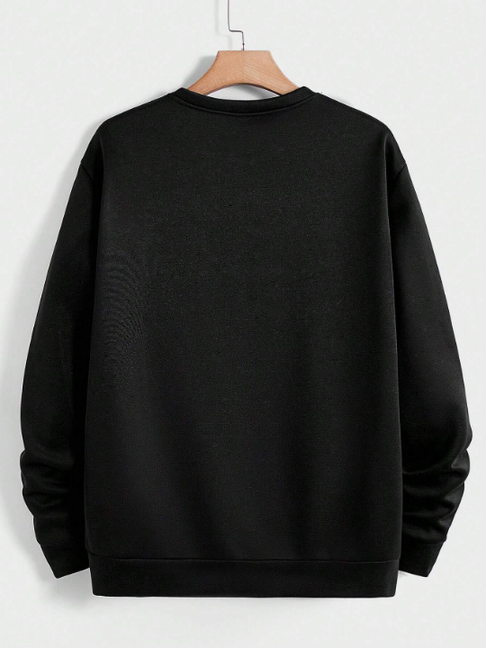 Manfinity Unisex Men Letter Graphic Sweatshirt