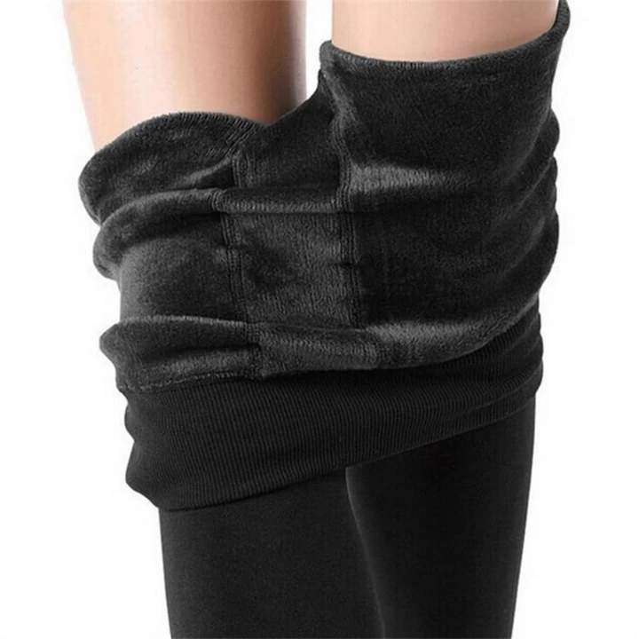 200g Women's Elastic Fine Wool Tights For Autumn And Winter, Soft And Warm, High-waisted And Slim Fit, Monochrome Nylon, Thickened And With Fleece, Footed