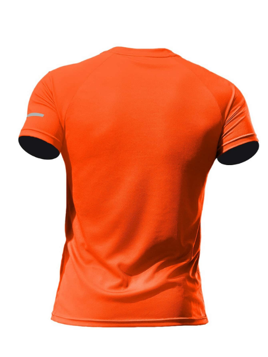 Men's Casual Sports T-Shirt For Fitness Outdoor Activities, Quick-Drying, High Elastic, Loose Fit Gym Clothes Men Basic T-Shirt