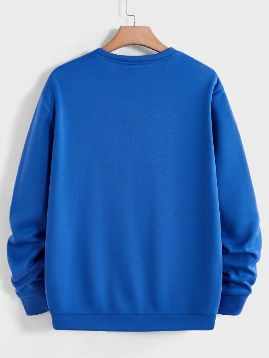 Manfinity Unisex Men Embroidery Letter Pattern Sweatshirt