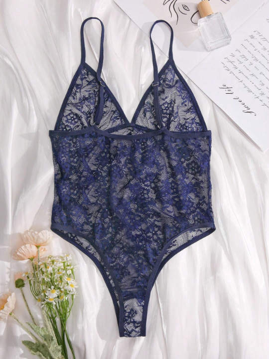 Classic Sexy Floral Lace Teddy Bodysuit