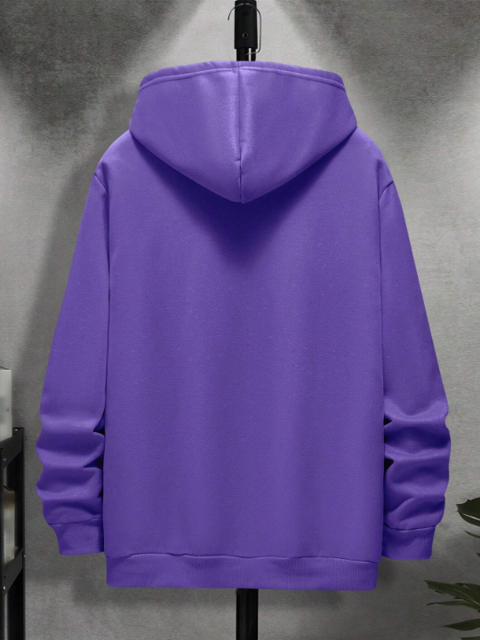 Men Kangaroo Pocket Drawstring Thermal Lined Hoodie