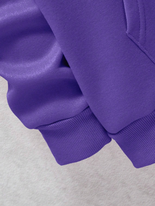 Men Kangaroo Pocket Drawstring Thermal Lined Hoodie