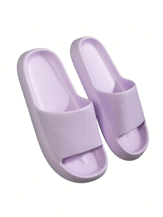 Women's Thick Bottom Soft & Elastic Lightweight Flip Flops, Purple, Summer