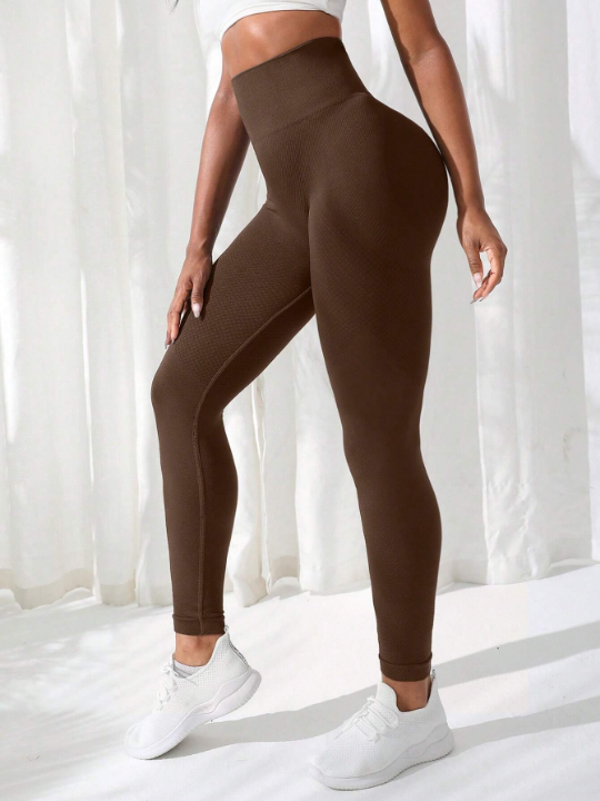 Yoga Basic Seamless Wide Waistband Sports Leggings