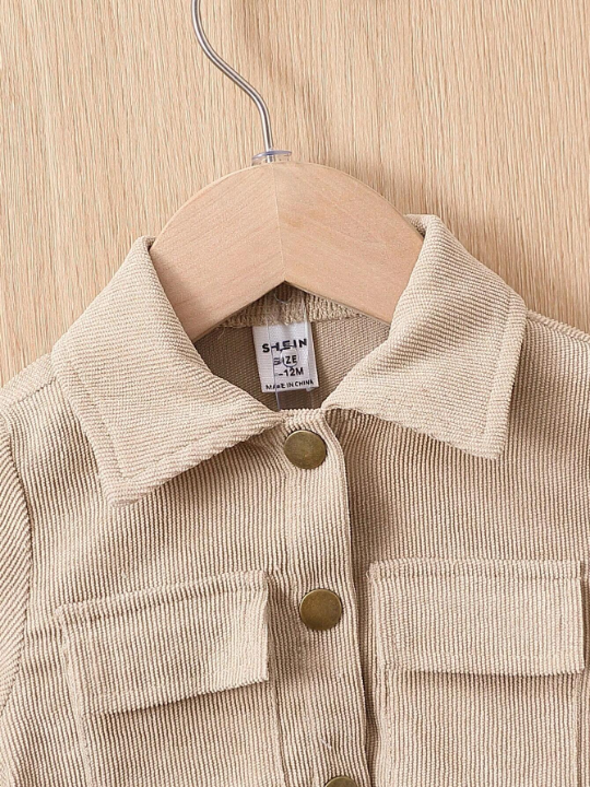 Baby Boy Flap Pocket Shirt & Pants Without Tee