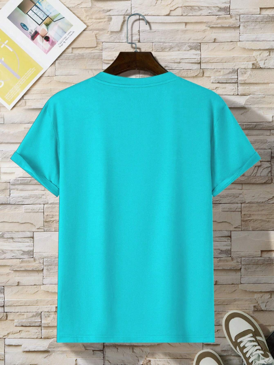 Men Solid Round Neck Tee