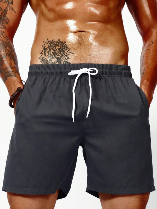 Manfinity Swimmode Men Drawstring Waist Swim Trunks