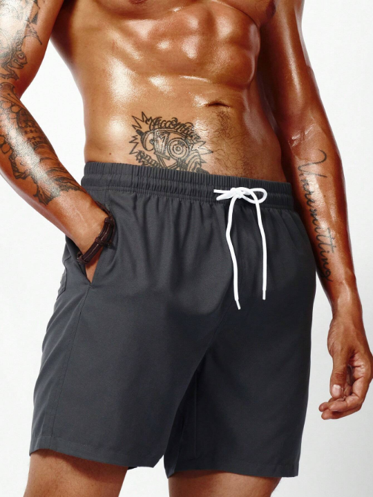 Manfinity Swimmode Men Drawstring Waist Swim Trunks