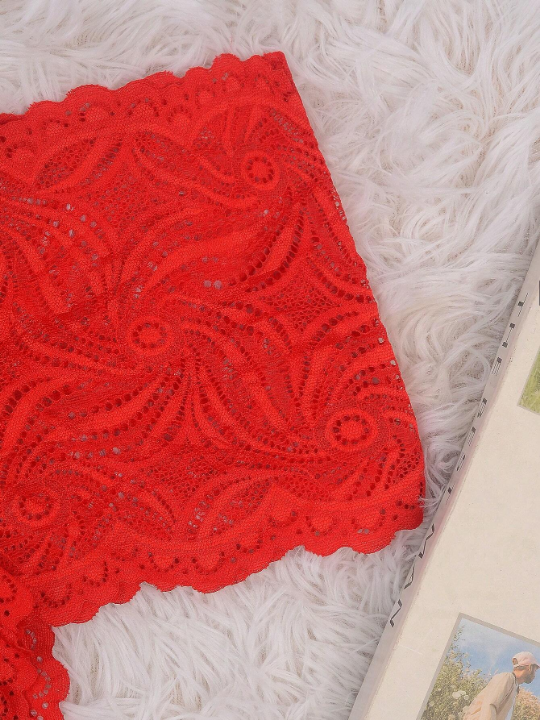 Classic Sexy Floral Lace Crotchless Panty