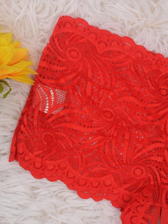 Classic Sexy Floral Lace Crotchless Panty