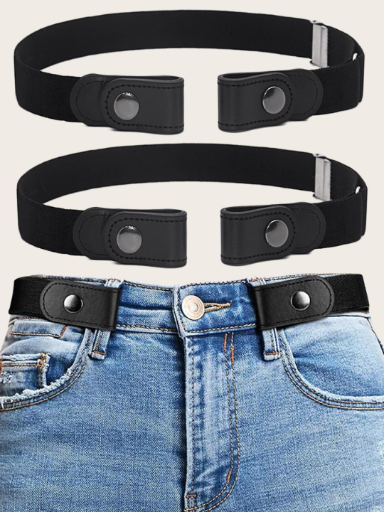 2pcs invisible belt lady's casual stretch jeans belt