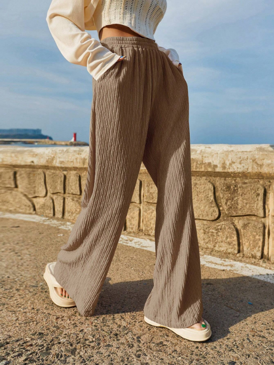 DAZY Solid Wide Leg Pants