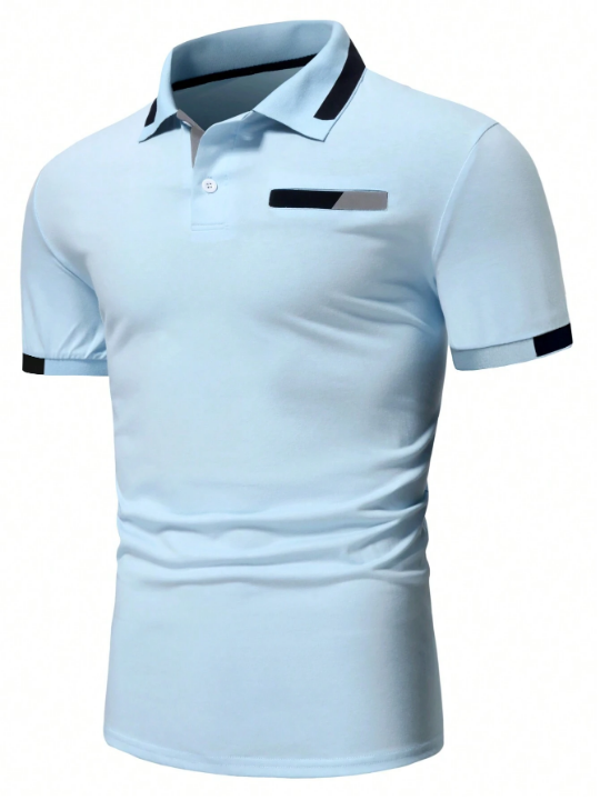 Manfinity Homme Men Contrast Trim Polo Shirt