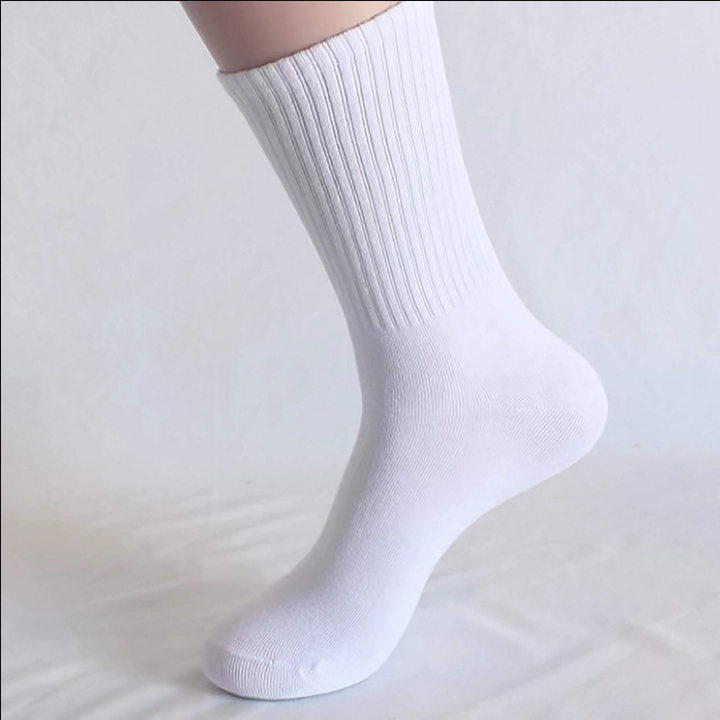 6pairs Women's Black&white Color Ins Style Breathable Mid-calf Socks For Couple