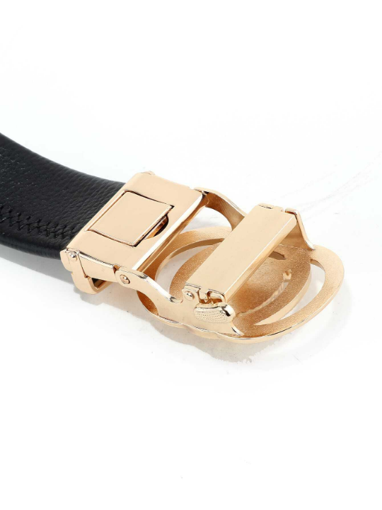 1pc Fashionable Casual Men's Leather Belt, All-match Business Style Waistband