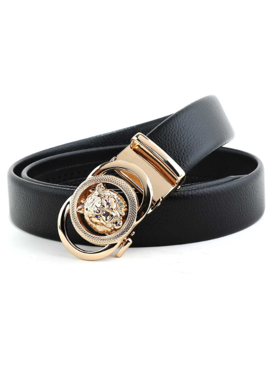 1pc Fashionable Casual Men's Leather Belt, All-match Business Style Waistband