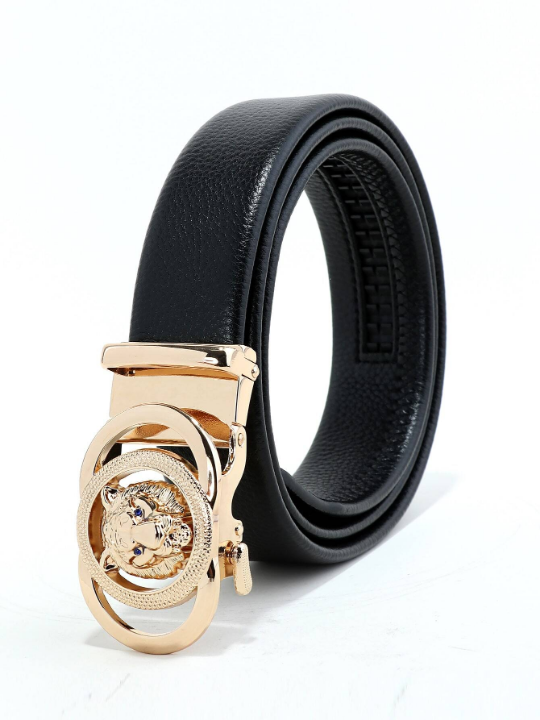 1pc Fashionable Casual Men's Leather Belt, All-match Business Style Waistband