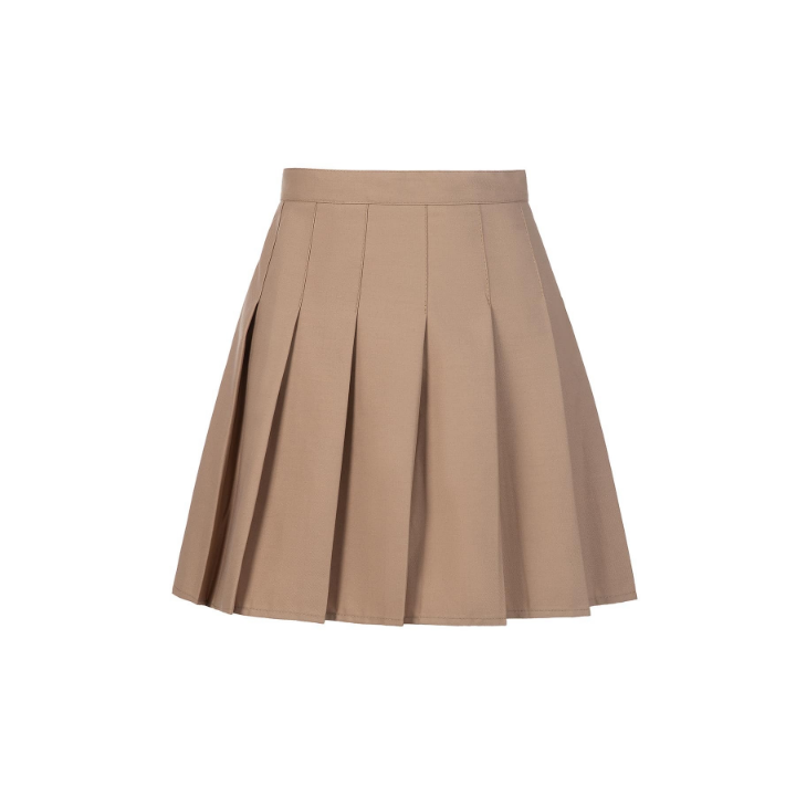 Girls' Champagne Color Pleated Skirt