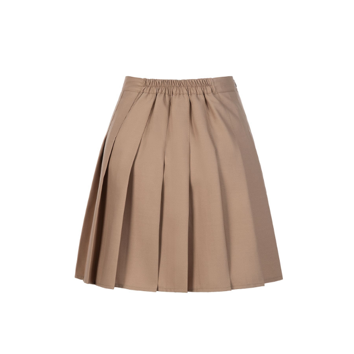 Girls' Champagne Color Pleated Skirt