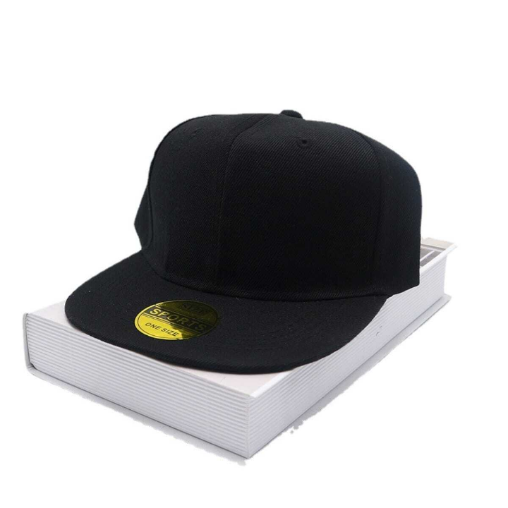 1pc Men's Adjustable Monochrome Sun Protection Baseball Cap, Casual Breathable Flat Brim Hip Hop Hat For Outdoor Activities Like Hiking