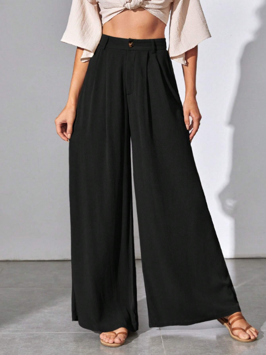 Tall Solid Wide Leg Pants