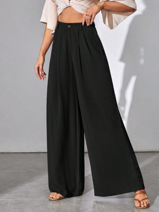 Tall Solid Wide Leg Pants