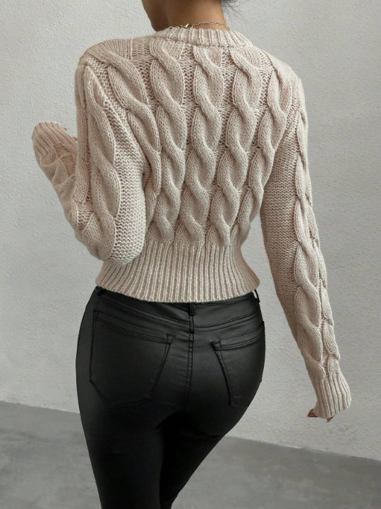 Unity Solid Cable Knit Sweater