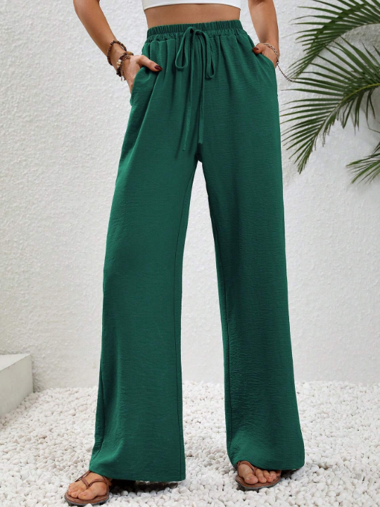 LUNE Knot Waist Wide Leg Pants