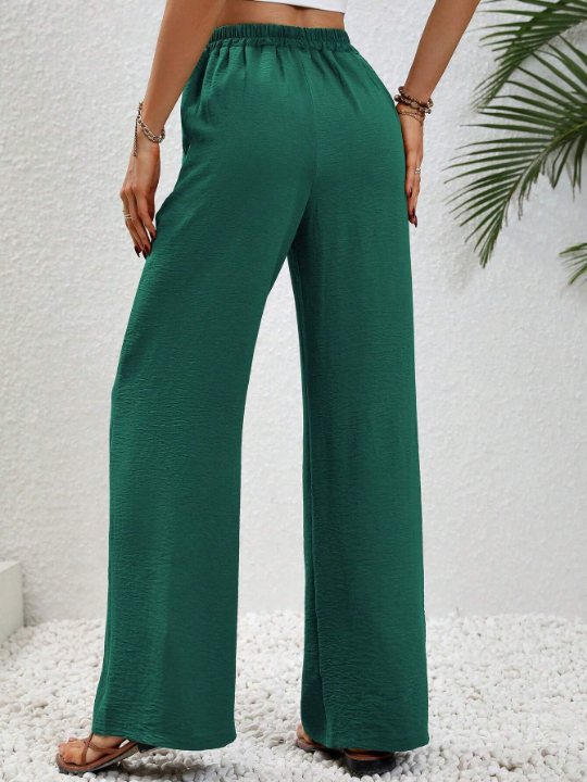 LUNE Knot Waist Wide Leg Pants