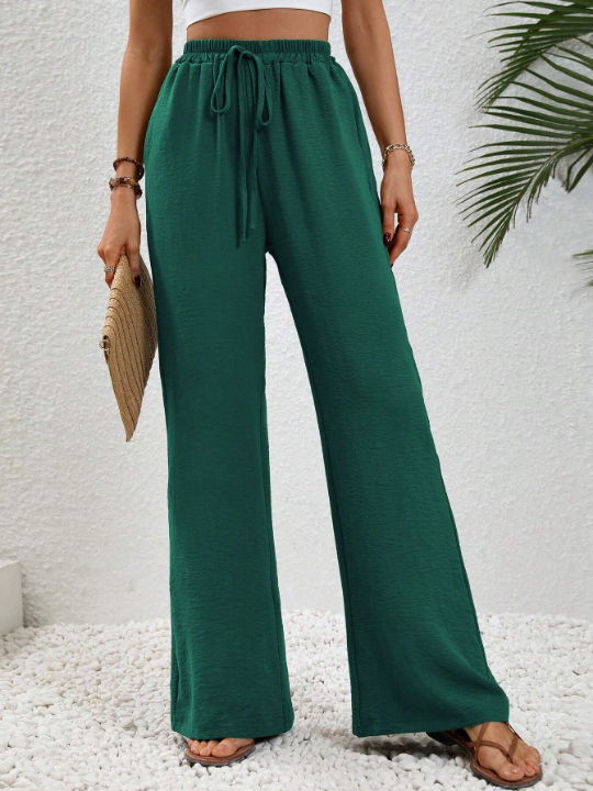 LUNE Knot Waist Wide Leg Pants