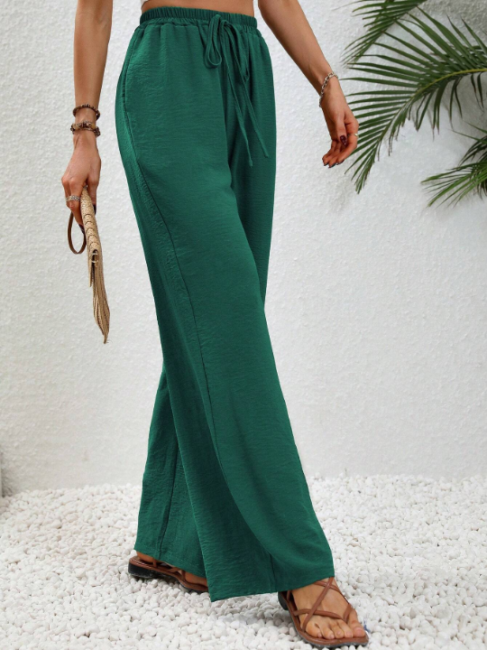 LUNE Knot Waist Wide Leg Pants