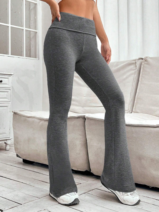 EZwear Solid Flare Leg Pants