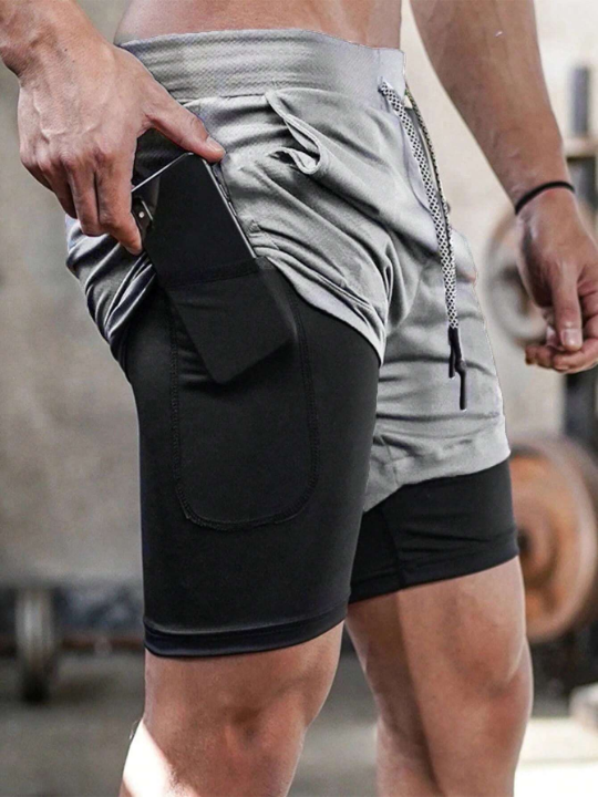 Sport Corelite Men 2 In 1 Phone Pocket Sports Shorts